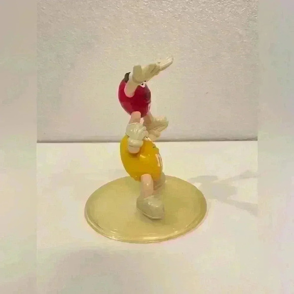 M&M's Vintage Red and Yellow Character Candy Dish NO DISH INCLUDED 6" - Picture 3 of 7